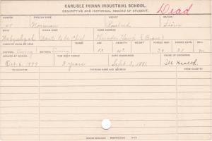 Norman (Wants to be Chief) Student Information Card Norman (Wants to be Chief) Student Information Card