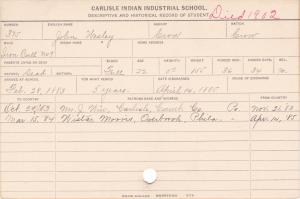 John Wesley Student Information Card John Wesley Student Information Card
