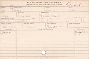 Morgan (Young Bird) Student Information Card Morgan (Young Bird) Student Information Card