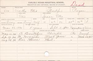 Martha Ellis (Ellis) Student Information Card Martha Ellis (Ellis) Student Information Card