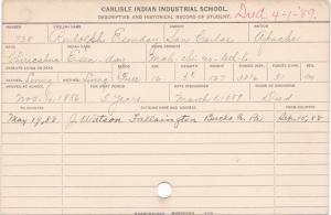 Rudolph Esenday (E-sen-day) Student Information Card Rudolph Esenday (E-sen-day) Student Information Card