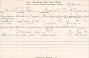 Little Eyes (Dunts-ki-hi-ua) Student Information Card Little Eyes (Dunts-ki-hi-ua) Student Information Card