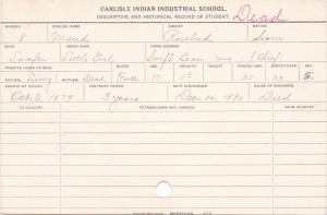 Maud (Little Girl) Student Information Card Maud (Little Girl) Student Information Card