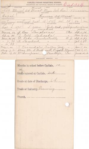 Miguel C. B. Morat Student Information Card Miguel C. B. Morat Student Information Card