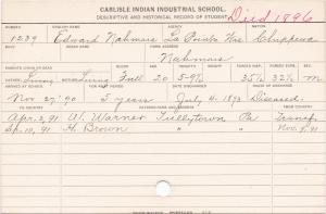 Edward Nahmais Student Information Card