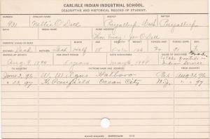 Nellie O'Dell Student Information Card Nellie O'Dell Student Information Card
