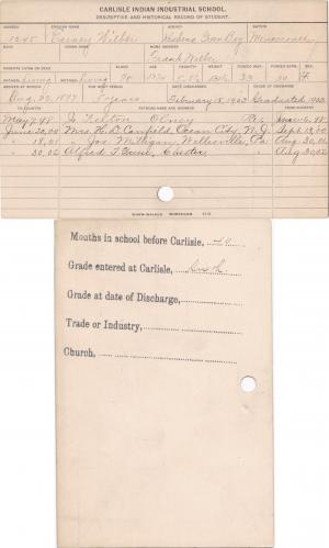 Earney Wilber Student Information Card Earney Wilber Student Information Card