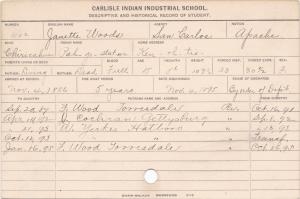 Janette Woods (Pah-go-stat-um) Student Information Card Janette Woods (Pah-go-stat-um) Student Information Card