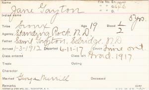 Jane Gayton Student Information Card Jane Gayton Student Information Card
