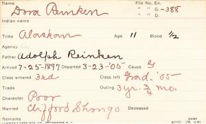 Dora Reinken Student Information Card Dora Reinken Student Information Card