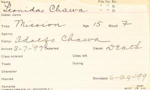 Leonidas Chawa Student Information Card Leonidas Chawa Student Information Card