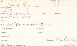 Jane Eyre Student Information Card Jane Eyre Student Information Card