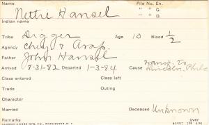 Nettie Hansel Student Information Card Nettie Hansel Student Information Card