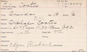 Lulu Coates Student Information Card Lulu Coates Student Information Card