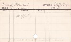 William Colwell Progress Card