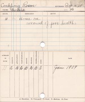 Roscoe Conkling Progress Card Roscoe Conkling Progress Card