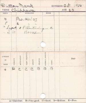 Frank Dutton Progress Card