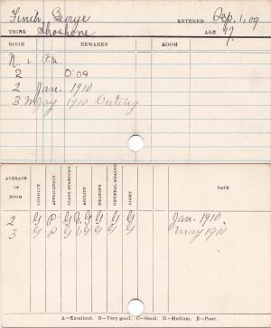 George Finch Progress Card George Finch Progress Card