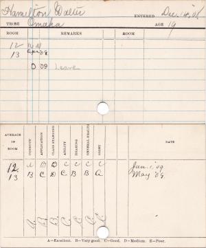 Walter Hamilton Progress Card Walter Hamilton Progress Card