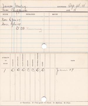Wesley James Progress Card Wesley James Progress Card