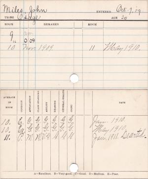 John Miles Progress Card John Miles Progress Card