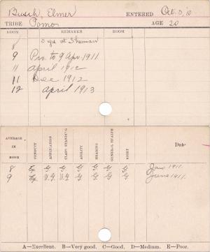 Elmer Busch Progress Card Elmer Busch Progress Card
