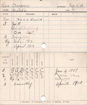 Clarance R. Ross Progress Card Clarance R. Ross Progress Card