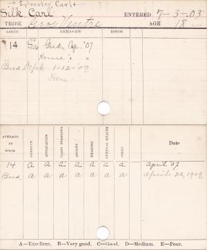 Carl Sylvester Progress Card Carl Sylvester Progress Card