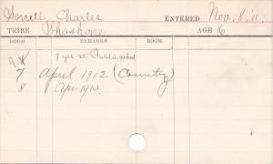 Charles E. Sorell Progress Card