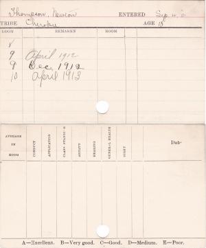 Newton Thompson Progress Card Newton Thompson Progress Card