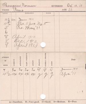 Norman Thompson Progress Card Norman Thompson Progress Card