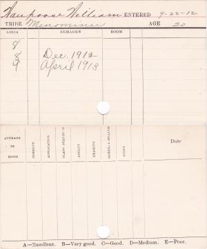 William Waupoose Progress Cards William Waupoose Progress Cards