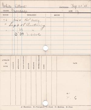 Albert White Progress Card Albert White Progress Card