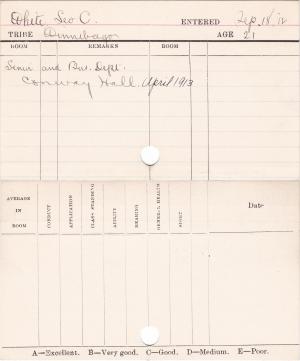 Leo C. White Progress Card Leo C. White Progress Card