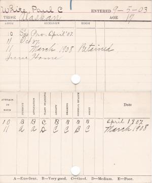 Paul A. White Progress Card Paul A. White Progress Card