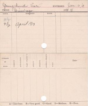 Lester Youngthunder Progress Card Lester Youngthunder Progress Card