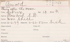 Arnold (Runs after the Moon) Student Information Card Arnold (Runs after the Moon) Student Information Card