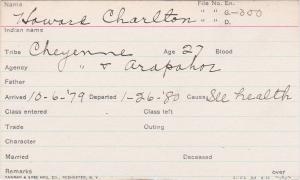 Howard Charlton Student Information Card