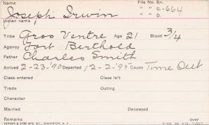Joseph Irwin Student Information Card Joseph Irwin Student Information Card