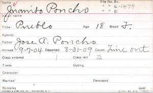 Juanito Poncho Student Information Card