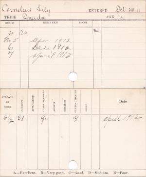 Lillian Cornelius Progress Card (#6128) Lillian Cornelius Progress Card (#6128(