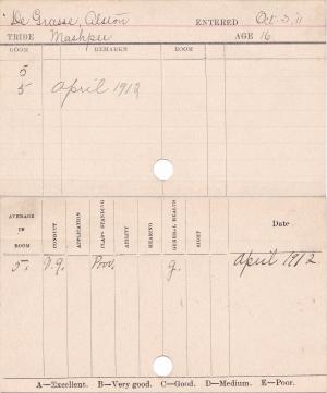 Alston De Grasse Progress Card Alston De Grasse Progress Card