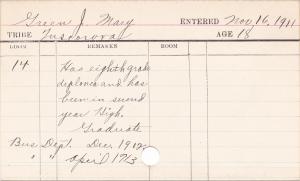 J. Mary Green Progress Card