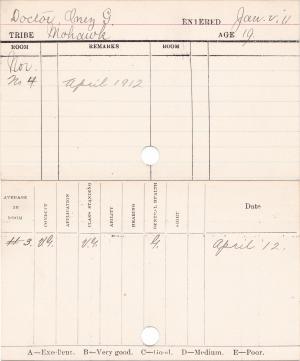 Inez G. Doctor Progress Card Inez G. Doctor Progress Card