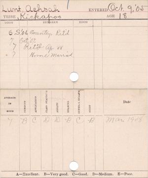 Achsah Lunt Progress Card Achsah Lunt Progress Card
