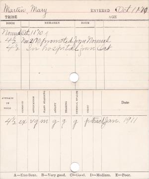 Mary Martin Progress Card Mary Martin Progress Card