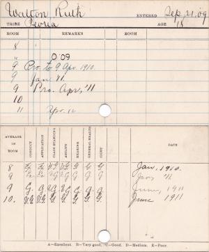 Ruth Walton Progress Card Ruth Walton Progress Card