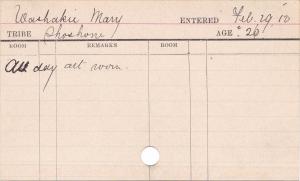 Mary Washakie Progress Card