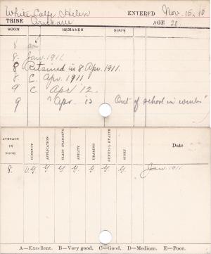 Helen Whitecalf Progress Card Helen Whitecalf Progress Card