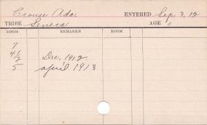 Ada Crouse Progress Card Ada Crouse Progress Card